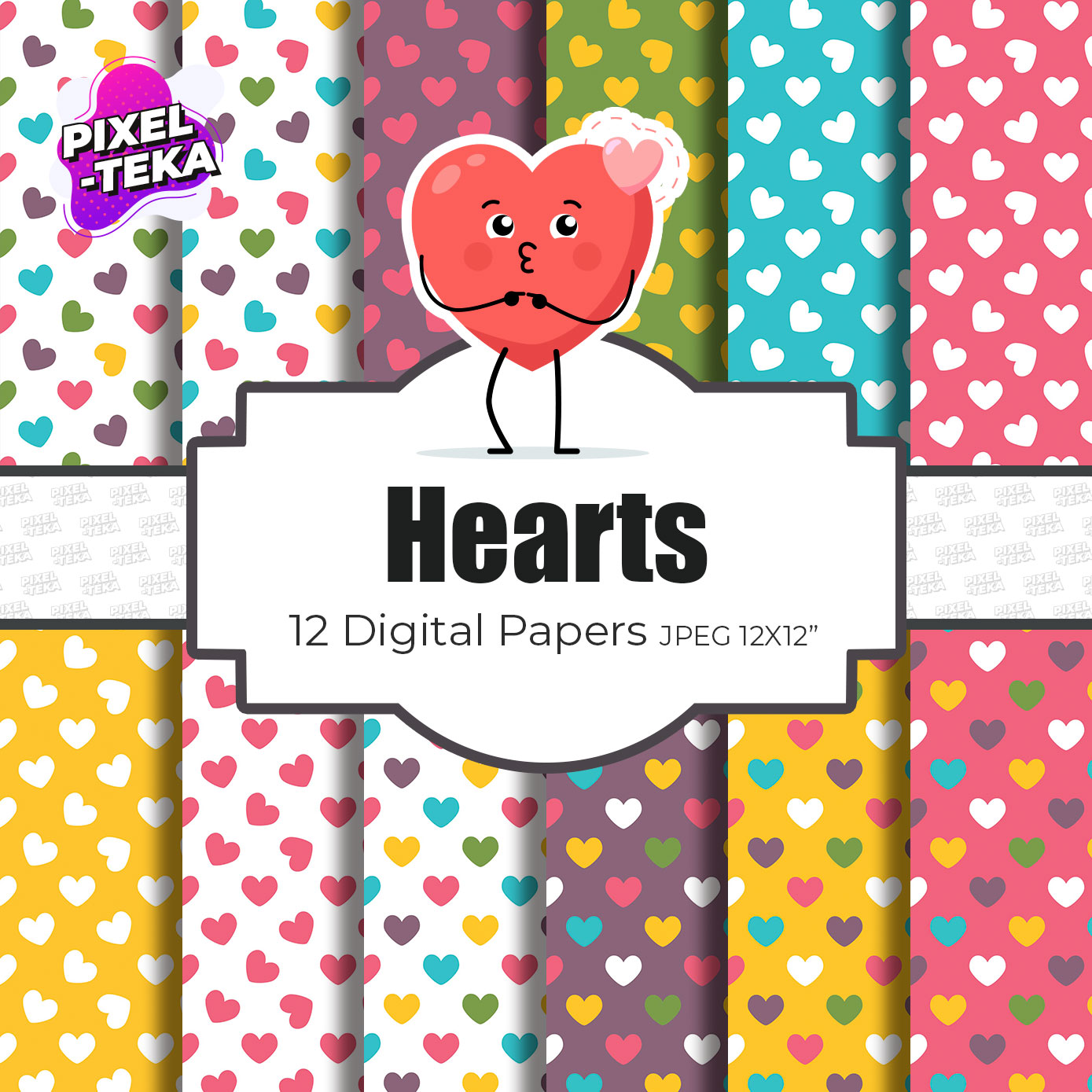 Hearts Digital Paper