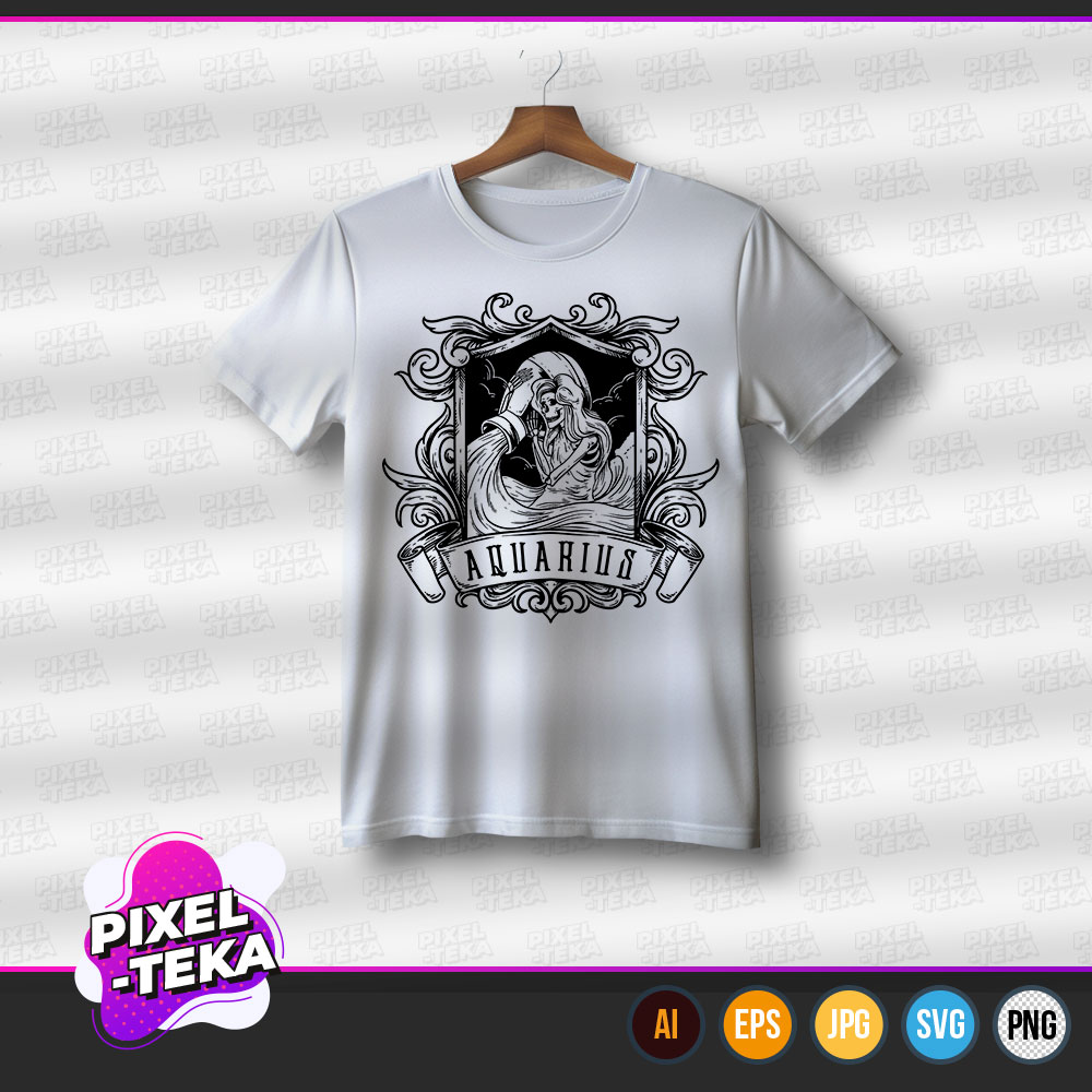 Diseño Playera Aquarius Zodiac