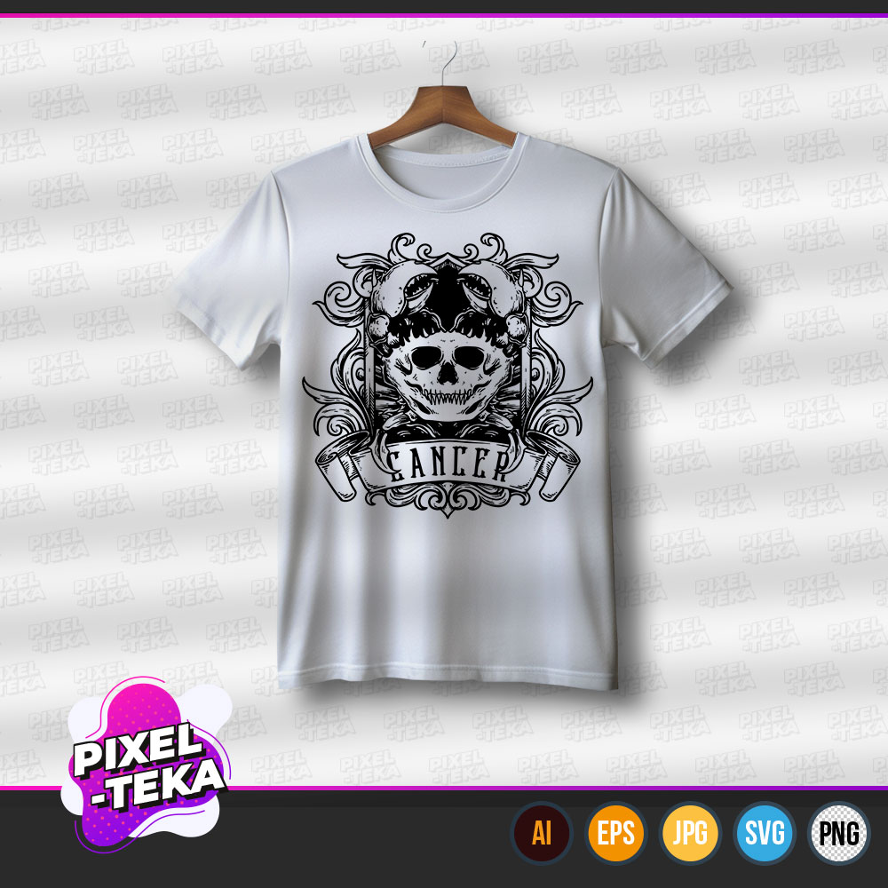 Diseño Playera Cancer Zodiac