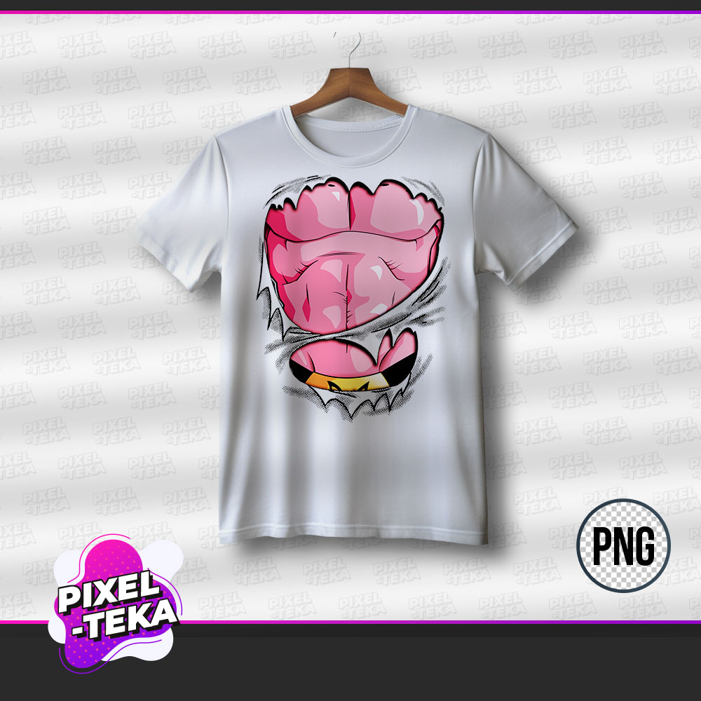 Diseño Playera Dorso Majinbuu PNG