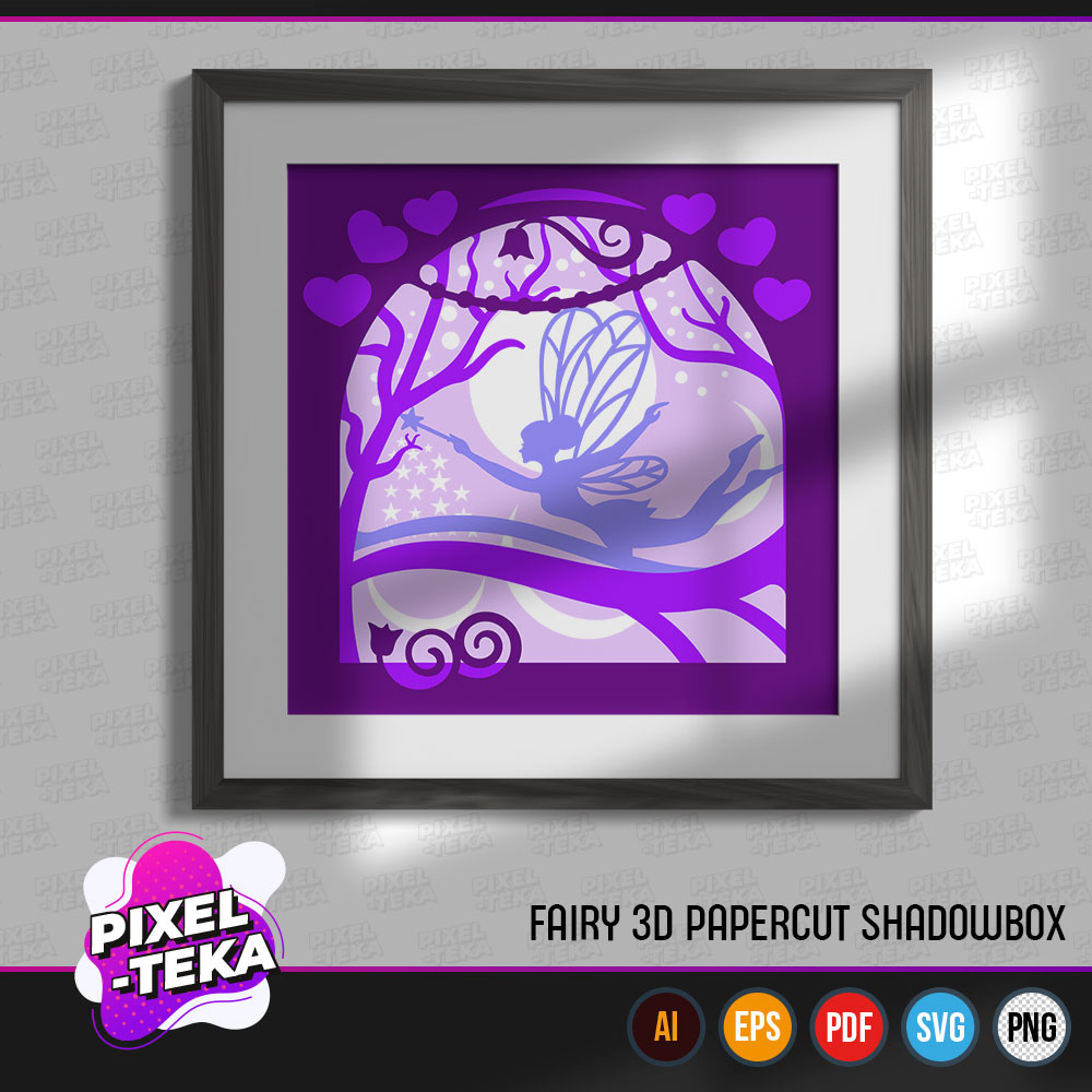 Fairy 3D Layered Papercut Shadowbox
