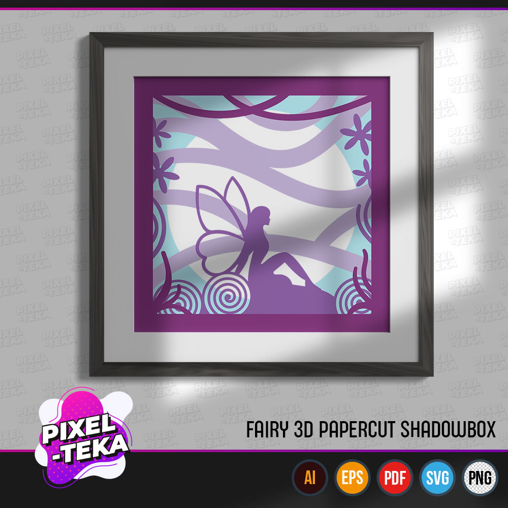 Fairy 3D Papercut Shadowbox