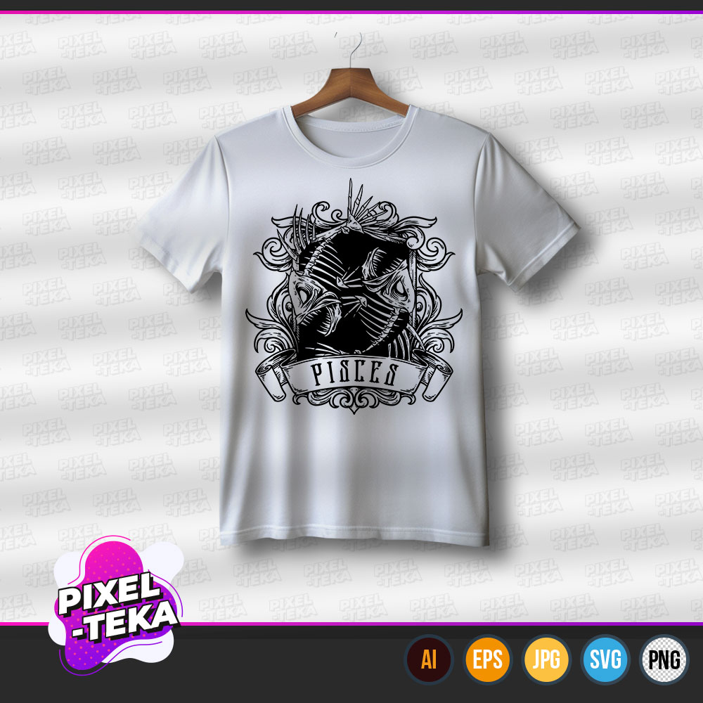Diseño Playera Pisces Zodiac