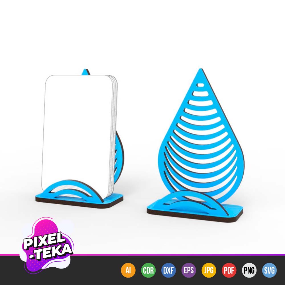 Business Card Holder Drop Water Shaped