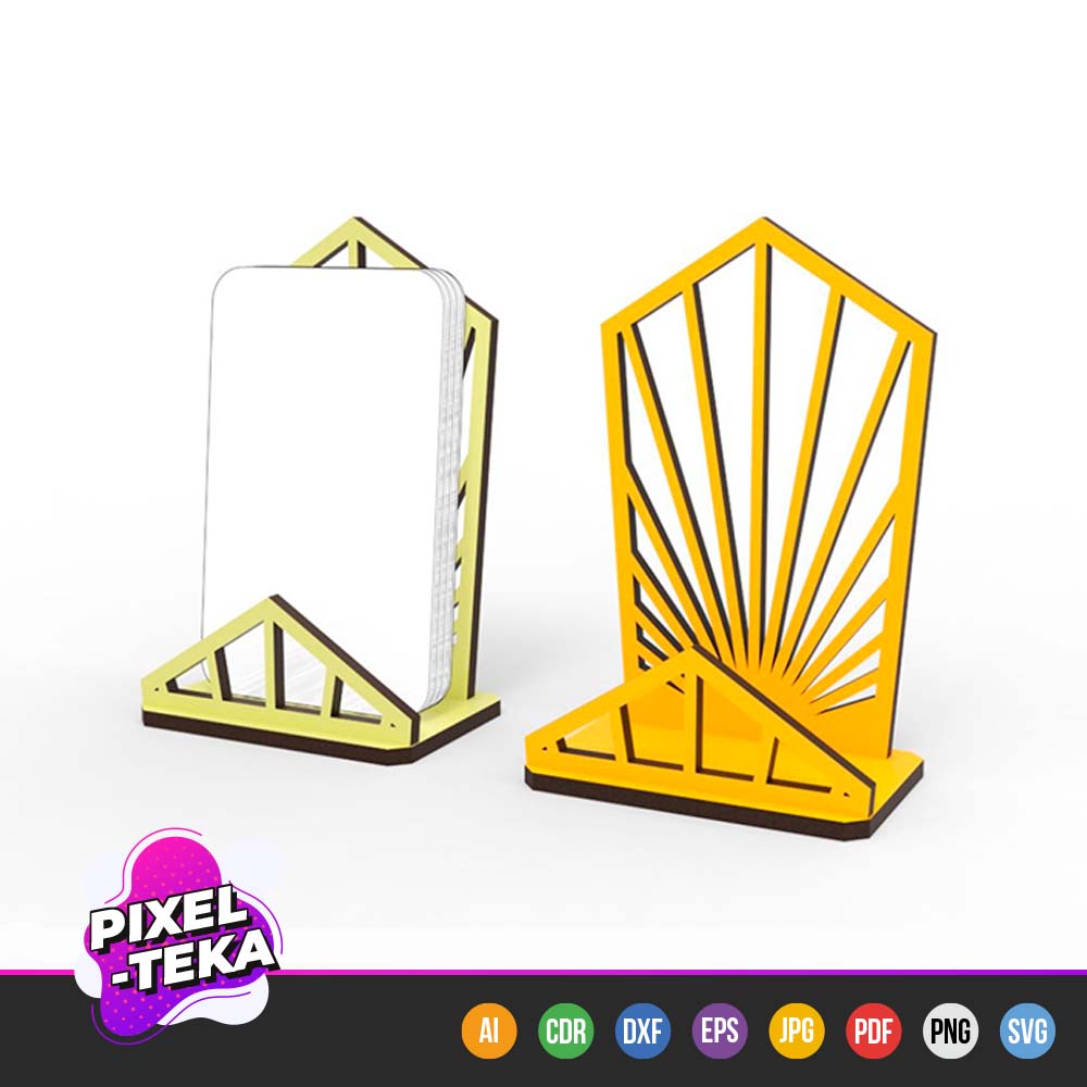 Card Stand with Sun Pattern