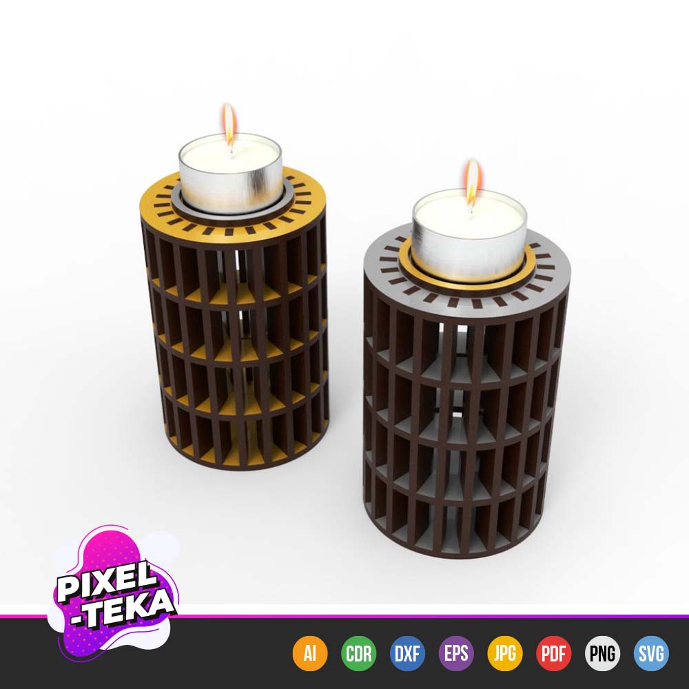 Column-Shaped Tealight Candle Stand