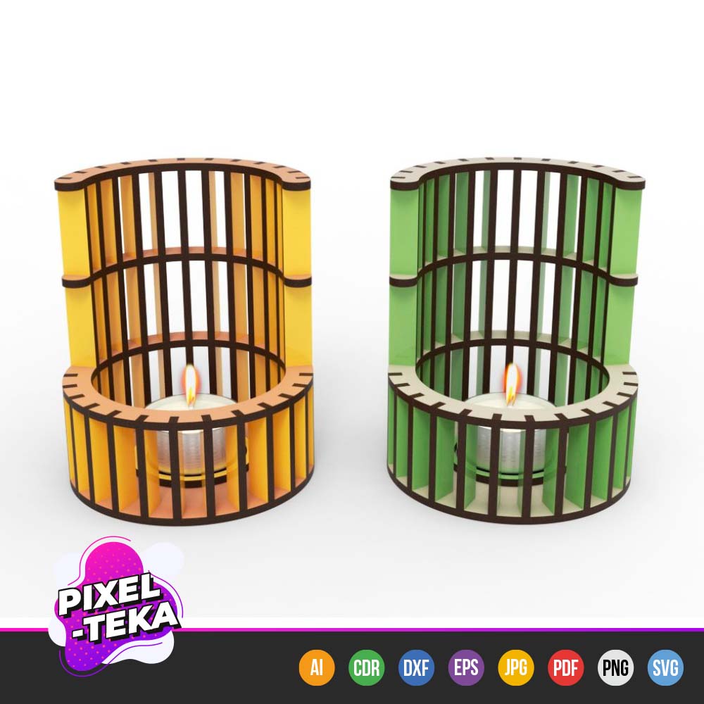 Cylinder Parametric Tealight Candle Holder