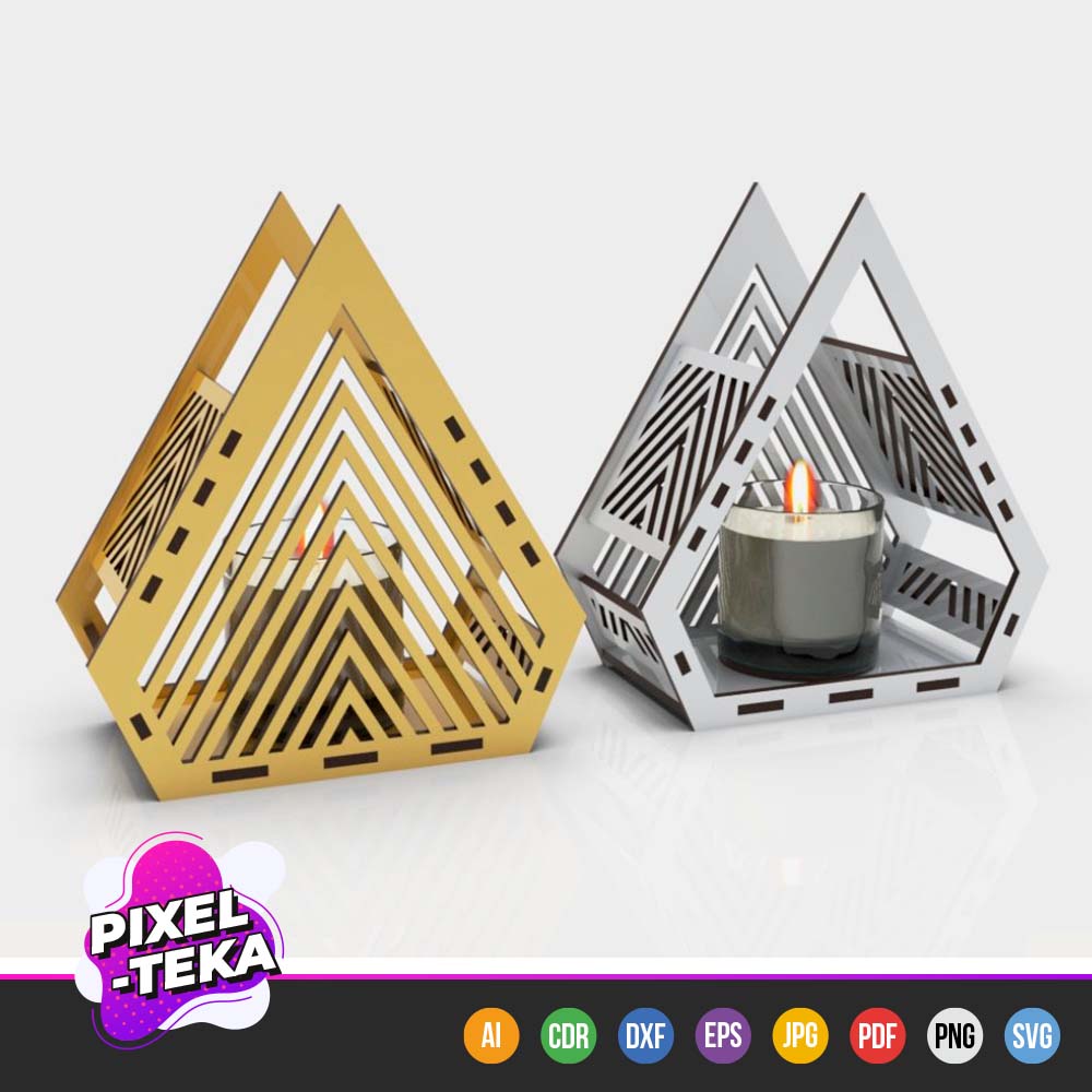 Diamond Stripe-Shaped Candle Stand