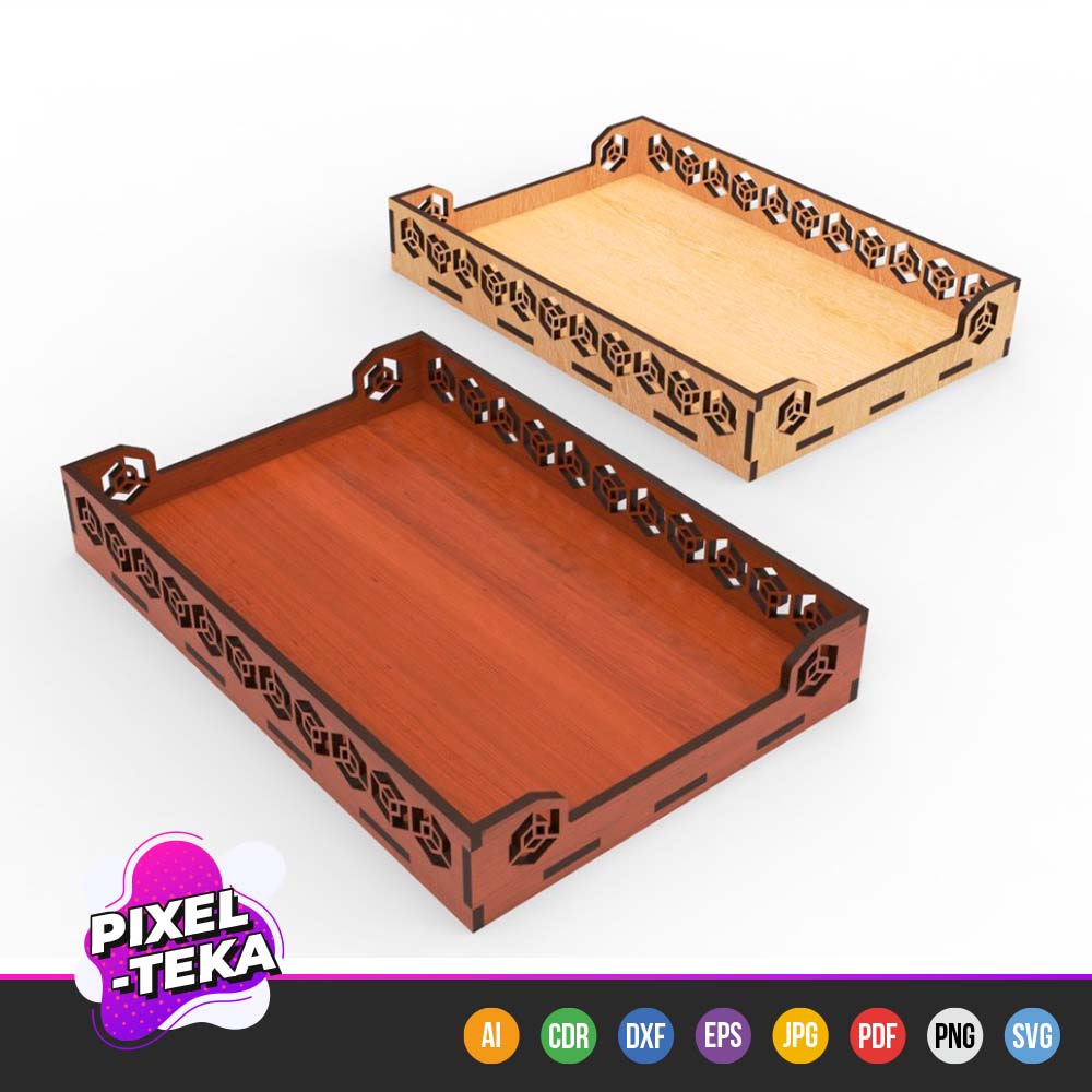 Geometric Pattern Serving Tray