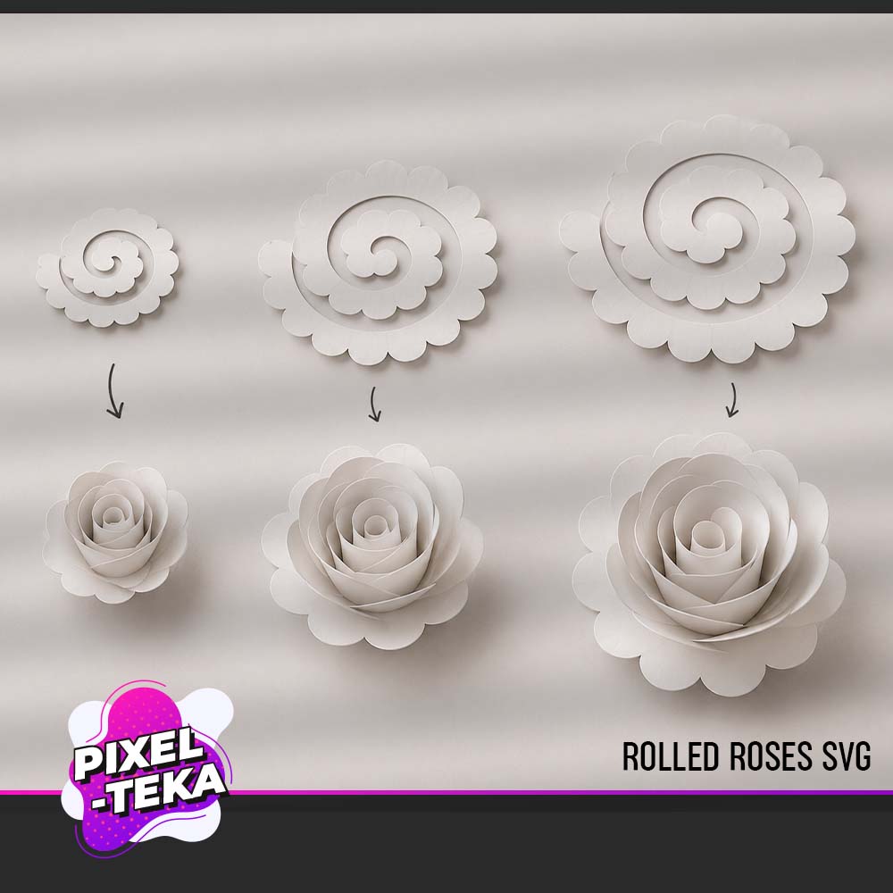 Rolled Roses SVG